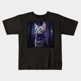 Silver Bengal Cat Kids T-Shirt